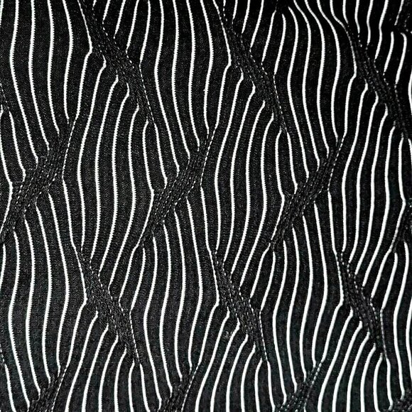 Evan Picone Fit N Flare Dress Size 10 Black White Short Sleeve Pullover Lined - Picture 3 of 8